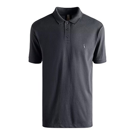 Camisa Polo Reserva Regular Piquet New Basic Cinza Escuro