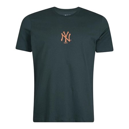 Camiseta New Era Basica New York Yankees Verde Militar