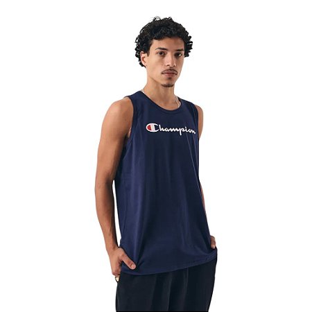 Regata Champion Classic Tank Script Masculino Azul Marinho