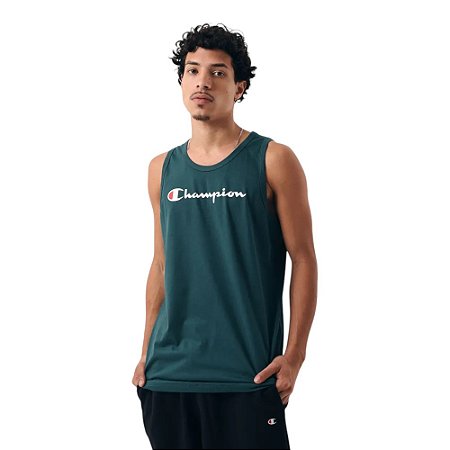 Regata Champion Classic Tank Script Masculino Verde