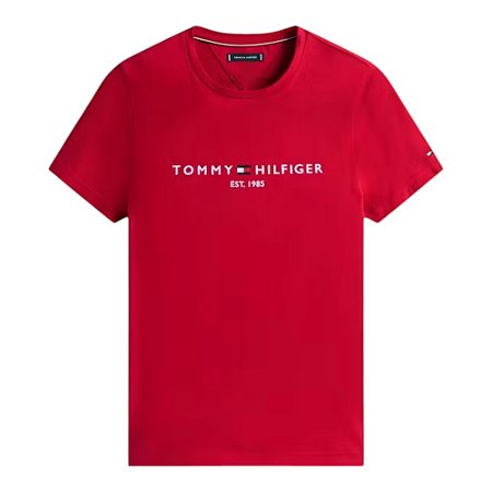 Camiseta Tommy Hilfiger Logo Tee Masculina Vermelho