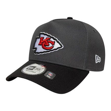 Boné New Era 940 A-Frame Kansas City Chiefs Cinza