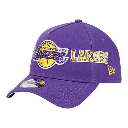 Boné New Era 940 A-Frame Los Angeles Lakers Team Split Roxo