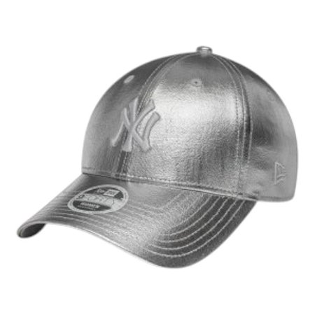Boné New Era Metallic 940 New York Yankees Cinza Feminino