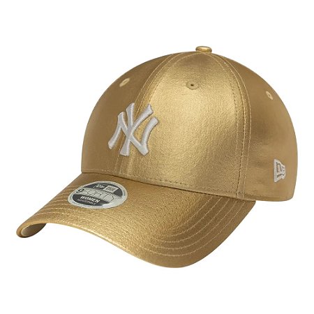 Boné New Era Metallic 940 New York Yankees Amarelo Feminino