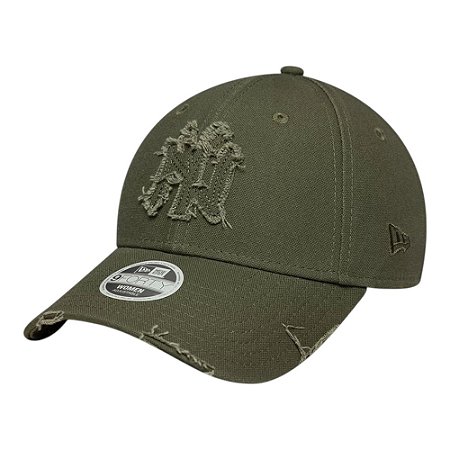 Boné New Era 940 New York Yankees Distressed Verde Feminino