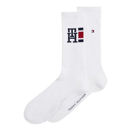 Meia Tommy Hilfiger 2 pares Monogram Sport Masculino Algodão