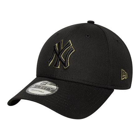 Boné New Era 940 New York Yankees Team Outline Preto