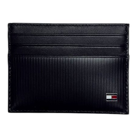 Carteira Porta Cartões Tommy Hilfiger Flag Masculino Preto