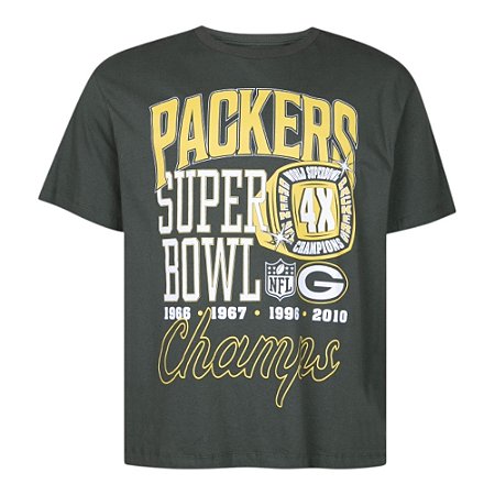 Camiseta Oversize New Era Green Bay Packers NFL SB Champs
