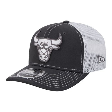 Boné New Era 970SS Chicago Bulls Trucker Cinza Escura