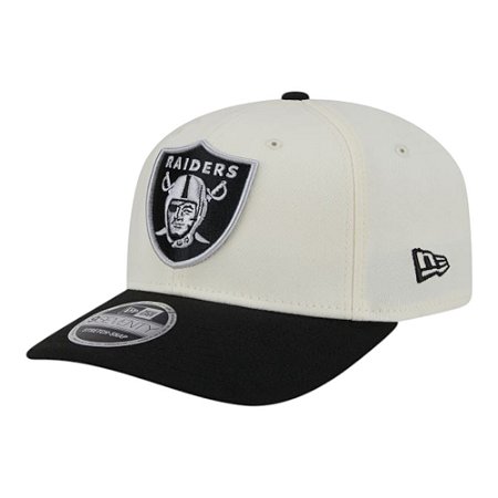 Boné New Era 970 Las Vegas Raiders Two-Tone Chrome Off White