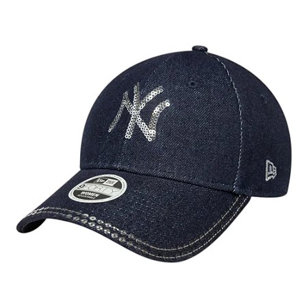 Boné New Era 940 New York Yankees Denim Azul Feminino