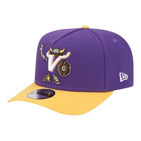 Boné New Era 950 A-Frame Minnesota Vikings Cartoon Roxo