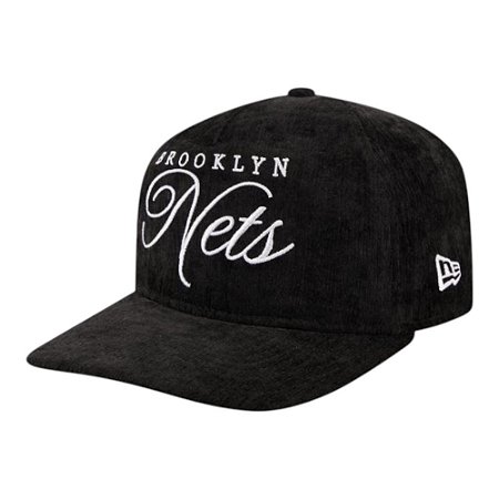 Boné New Era 1920 Brooklyn Nets Team Script Preto Masculino