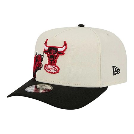 Boné New Era 950 A-FRame Chicago Bulls Hardwood Off White