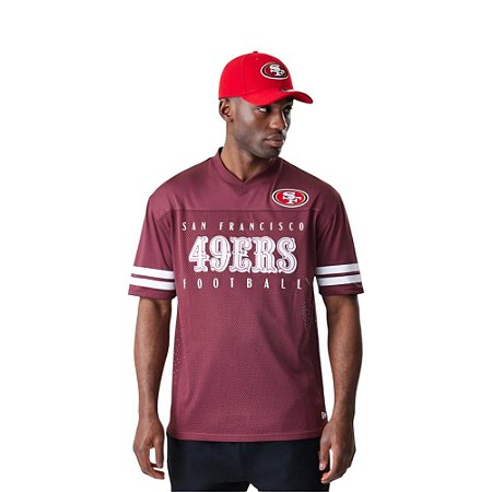 Camiseta New Era San Francisco 49ers Mesh Jersey Masculino