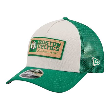 Boné New Era 940MC 2T Text Boston Celtics Verde Masculino