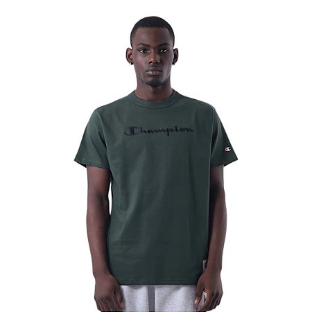Camiseta Champion Malhão Heritage Script Rust Verde