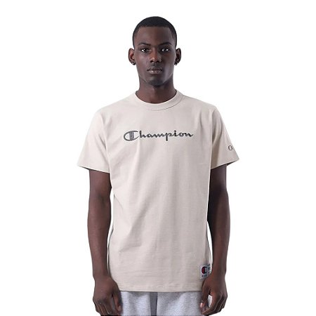 Camiseta Champion Malhão Heritage Script Rust Bege
