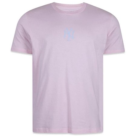 Camiseta New Era New York Yankees Basica Rosa Masculino