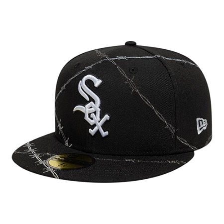 Boné New Era 5950 Chicago White Sox Fend Wire Preto