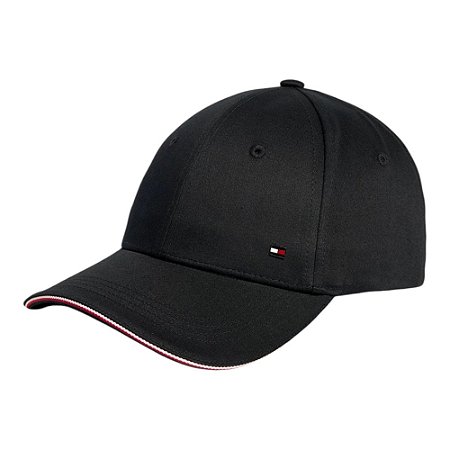 Boné Tommy Hilfiger Corporate Cotton 6 Panel Masculino Preto