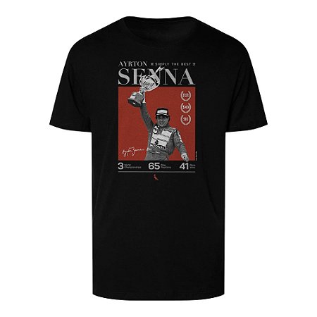Camiseta Reserva Estampada Senna Simply The Best Preto