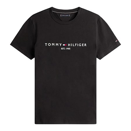 Camiseta Tommy Hilfiger CorecLogo Tee Preto Masculino