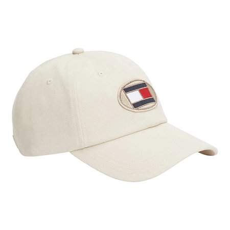 Boné Tommy Hilfiger Flag Waxed 6 Panel Masculino Bege