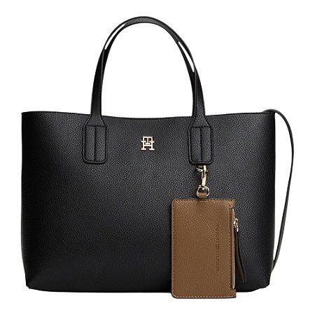 Bolsa Shoulder Bag Tommy Hilfiger Icon Mini Tote 8,5L Preto