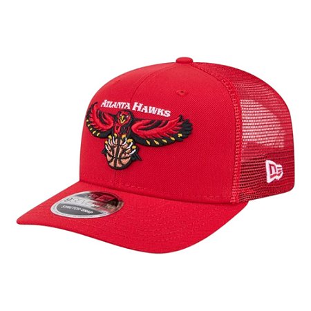 Boné New Era 970ss Atlanta Hawks Hardwood Trucker Vermelho