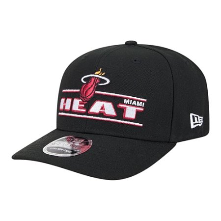 Boné New Era 970ss Miami Heat Stated Preto Masculino