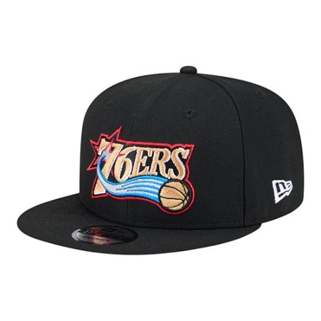 Boné New Era 950 Philadelphia 76ers Hardwood Preto Masculino