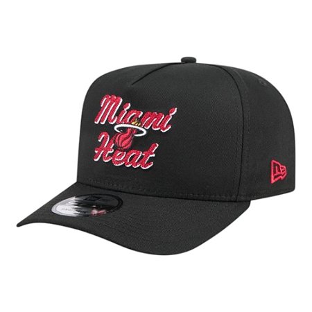 Boné New Era 950 A-Frame Miami Heat Chainstitch Preto