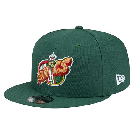 Boné New Era 950 Seattle Supersonics Retrô Hardwood Verde