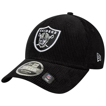 Boné New Era 940 Mc Las Vegas Raiders Cord Preto Masculino
