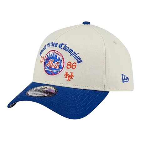 Boné New Era 940 A-Frame New York Mets Old Eng Off White