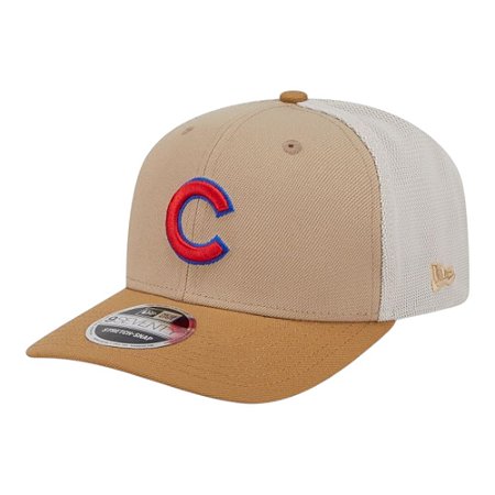 Boné New Era 970ss Chicago Cubs Trucker Bege Masculino
