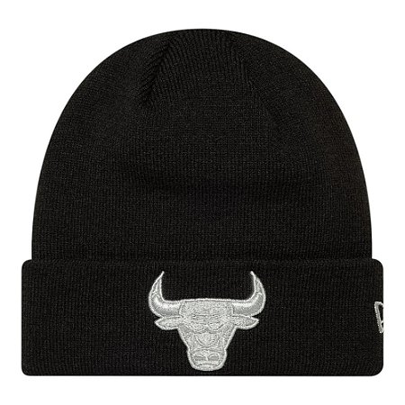 Gorro New Era Chicago Bulls Metallic Beanie Preto