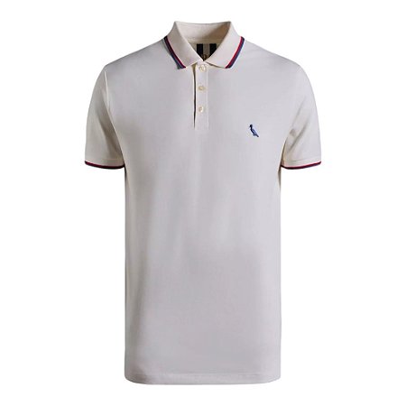 Camisa Polo Reserva Friso Duplo Masculino Off White