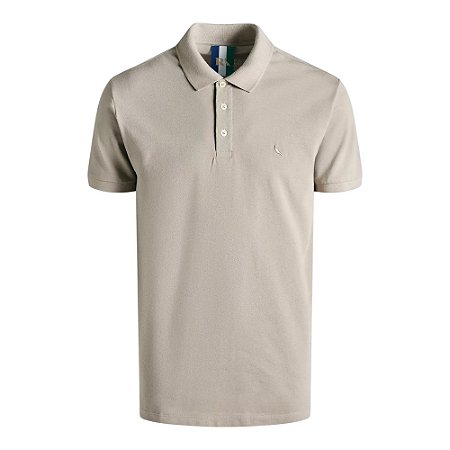 Camisa Polo Reserva Piquet Classica Masculino Bege