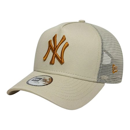 Boné New Era 940 A-Frame New York Yankees Trucker Bege