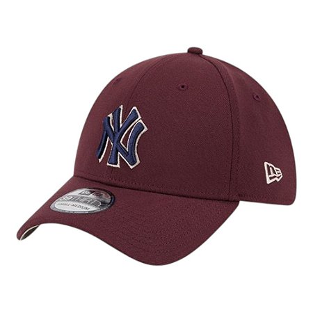 Boné New Era 3930 Maroon Navy New York Yankees Marinho