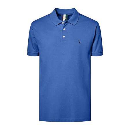 Camisa Polo Reserva Piquet Classica Masculino Azul