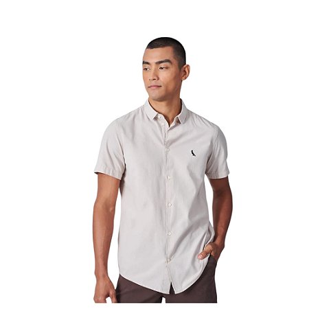 Camisa Social Reserva Nova Paraty Contraste Manga Curta