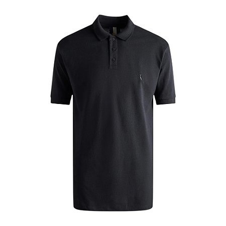 Camisa Polo Reserva Regular Piquet New Basic Masculino Preto