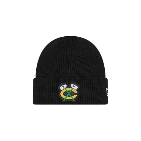 Gorro New Era Skull Knit Chicago Blackhawks Preto Masculino