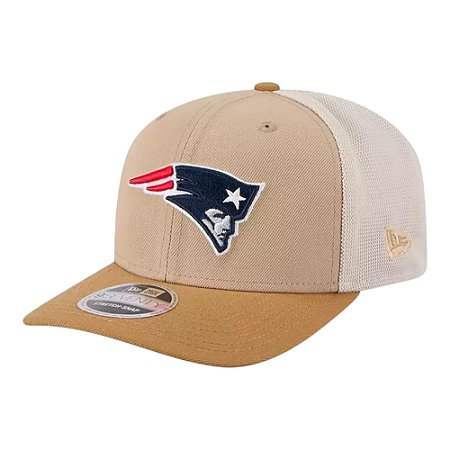 Boné New Era 970ss Trucker New England Patriots Bege