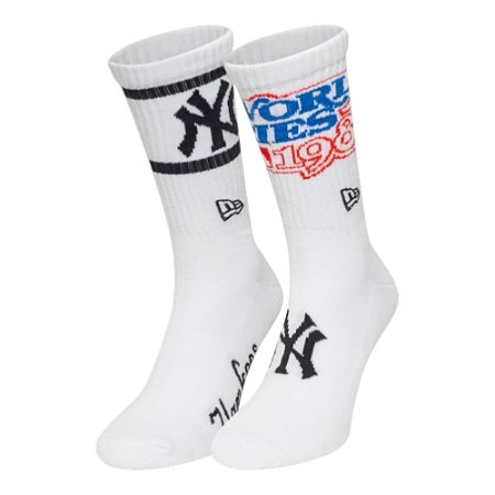 Kit Meia New Era Cano Longo New York Yankees Branco